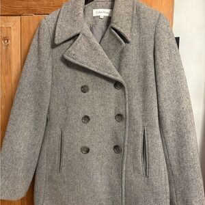 Calvin Klein Charcoal Pea Coat for Women